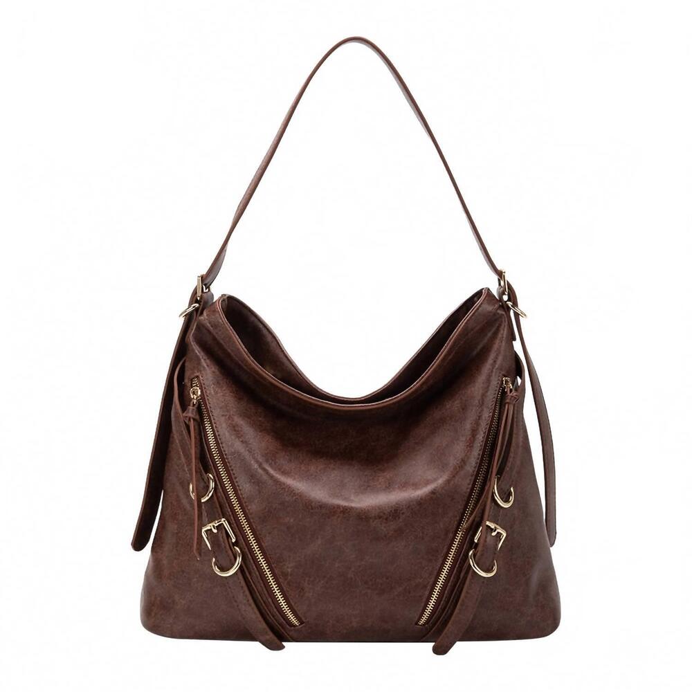 NEW MELIE BIANCO women's sloane recycled vegan shoulder bag in burgundy